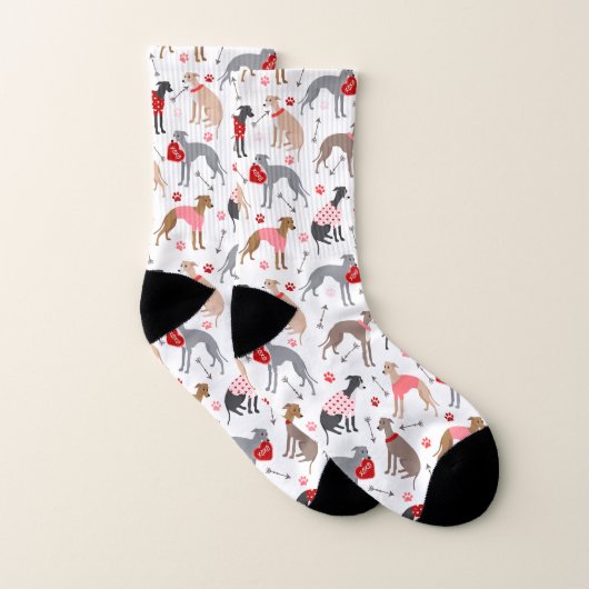 Chaussettes à motif Saint-Valentin pour Lévrier It (Paire)