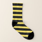 Chaussettes à rayes de couleur jaune et noir de ba (Gauche intérieur)