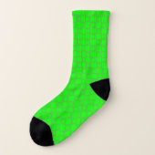 Chaussettes au design vert citron vif classique (Gauche - extérieur)