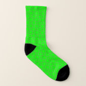 Chaussettes au design vert citron vif classique (Droite extérieur)