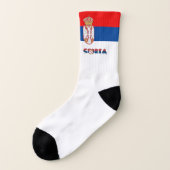 chaussettes au drapeau serbe (Gauche - extérieur)