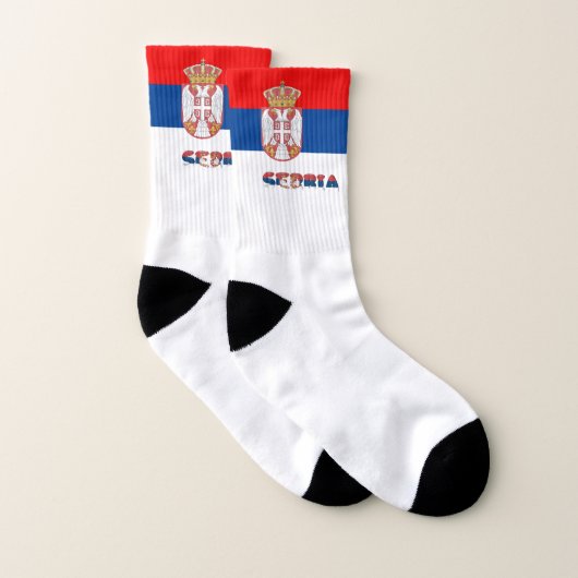 chaussettes au drapeau serbe (Paire)
