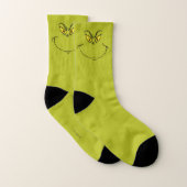 Chaussettes avec visage de Grinch volant Noël (Paire)