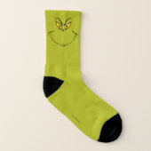 Chaussettes avec visage de Grinch volant Noël (Gauche intérieur)