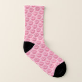 Chaussettes baisers mignonnes roses personnalisabl (Droite extérieur)