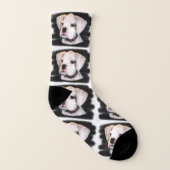 Chaussettes blanches de chiot de boxeur (Droite extérieur)