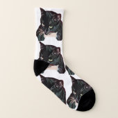 Chaussettes blanches noires mignonnes de photo (Droite extérieur)