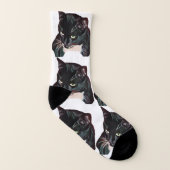 Chaussettes blanches noires mignonnes de photo (Gauche intérieur)