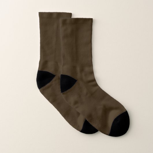 CHAUSSETTES BROWN D'IMPRESSION DE COUTUME PARTOUT (Paire)