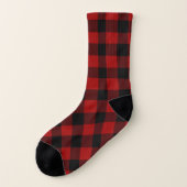 Chaussettes Buffalo Plaid de la partie inégales (Gauche - extérieur)