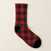 Chaussettes Buffalo Plaid de la partie inégales (Gauche intérieur)