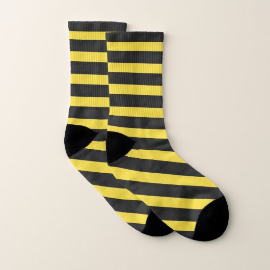Chaussettes couleur bee bee jaune et noir (Paire)