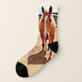 Chaussettes de cheval de palomino (Gauche - extérieur)