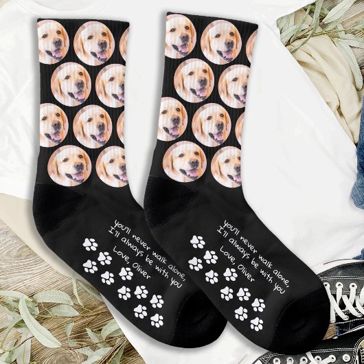 Chaussettes de chien avec photo de compagnie empre