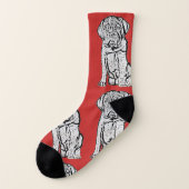 Chaussettes de chiot de Dogue de Bordeaux (Gauche - extérieur)