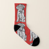 Chaussettes de chiot de Dogue de Bordeaux (Gauche intérieur)