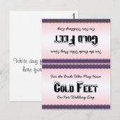 Chaussettes de mariée Carte postale pieds froids (Devant / Derrière)