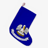 Chaussettes de Noël avec Drapeau de Louisiane, Éta (Devant (Accrochage))