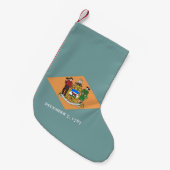 Chaussettes de Noël avec le drapeau du Delaware, É (Devant (Accrochage))