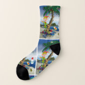 Chaussettes de Noël, Beach Bum Père Noël (Gauche - extérieur)