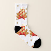 Chaussettes de Noël, bougie de Noël (Droite extérieur)