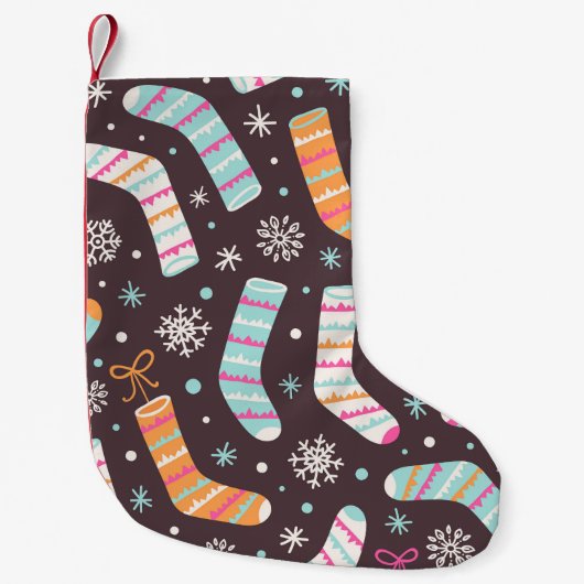 Chaussettes de Noël et flocons de neige : motif vi (Devant)