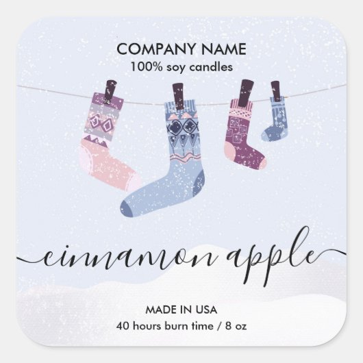 Chaussettes de Noël étiquette produit étiquette (Devant)