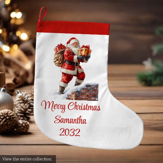 Chaussettes de Noël Rouges et Blanches Chaudes de