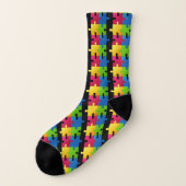 Chaussettes de sensibilisation sur l'autisme (Gauche - extérieur)