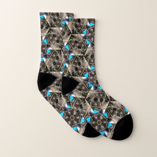 Chaussettes d'équipage de la carte Mixer de Blue S (Paire)