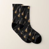 Chaussettes d'impression d'instrument de guitare (Paire)