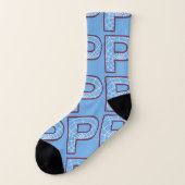 Chaussettes Duo MB Tout-Imprimé Lettre P (Gauche - extérieur)