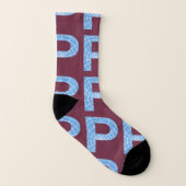 Chaussettes Duo MB Tout-Imprimé Lettre P (Gauche intérieur)
