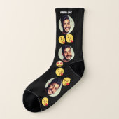 Chaussettes émoji personnalisées (Gauche - extérieur)