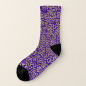 Chaussettes en or violet inspirées par le léopard (Gauche - extérieur)