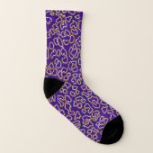 Chaussettes en or violet inspirées par le léopard (Gauche intérieur)