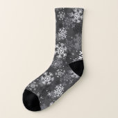 Chaussettes grises d'impression de flocon de neige (Gauche - extérieur)