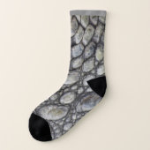 Chaussettes imprimées avec une image de peau de cr (Gauche - extérieur)