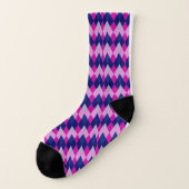Chaussettes imprimées Diamond Blue Pink (Gauche - extérieur)
