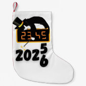 Chaussettes joyeux nouvel an chat (Devant)