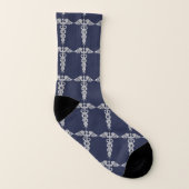 Chaussettes Médicales Caduceus Blue Grey (Gauche intérieur)