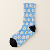 Chaussettes Motifs à fleurs bleu et blanc Edelweis (Gauche - extérieur)