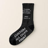 CHAUSSETTES NOIRES D'IMPRESSION DE COUTUME PARTOUT (Gauche - extérieur)