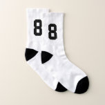 Chaussettes numérotées de sports avec le nombre<br><div class="desc">Chaussettes numérotées de sports avec le nombre fait sur commande de jersey. Chaussettes sportives pour les hommes et des femmes. Grand pour le football, le football, l'hockey, le base-ball, la forme physique, le fonctionnement, le volleyball, le tennis, l'athlétisme, le base-ball, le basket-ball etc. Faites une paire chanceuse pour l'ami, l'amie,...</div>