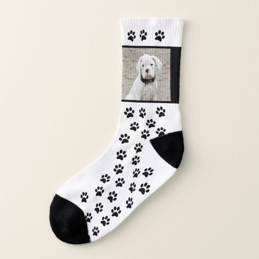Chaussettes photo personnalisées pour chiens - Cha (Gauche - extérieur)