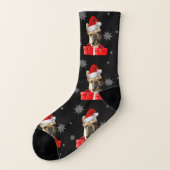 Chaussettes pour chien bouledogue français de Noël (Gauche - extérieur)