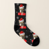 Chaussettes pour chien bouledogue français de Noël (Gauche intérieur)