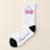 Chaussettes - Princesse Couronne rose (Gauche - extérieur)
