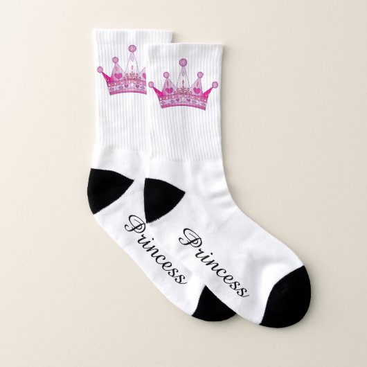 Chaussettes - Princesse Couronne rose (Paire)