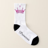 Chaussettes - Princesse Couronne rose (Gauche intérieur)